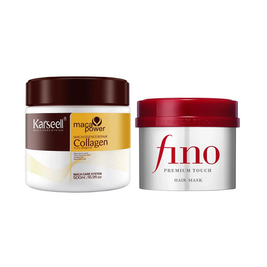 Special Combo Offer Karseell Collagen Argan Oil Collagen Hair Mask - 500 ml + Shiseido Fino Premium Touch Hair Treatment Mask